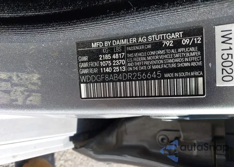 2013 Mercedes-Benz C 300 Sport 4Matic из США, поврежденный, VIN WDDGF8AB4DR256645